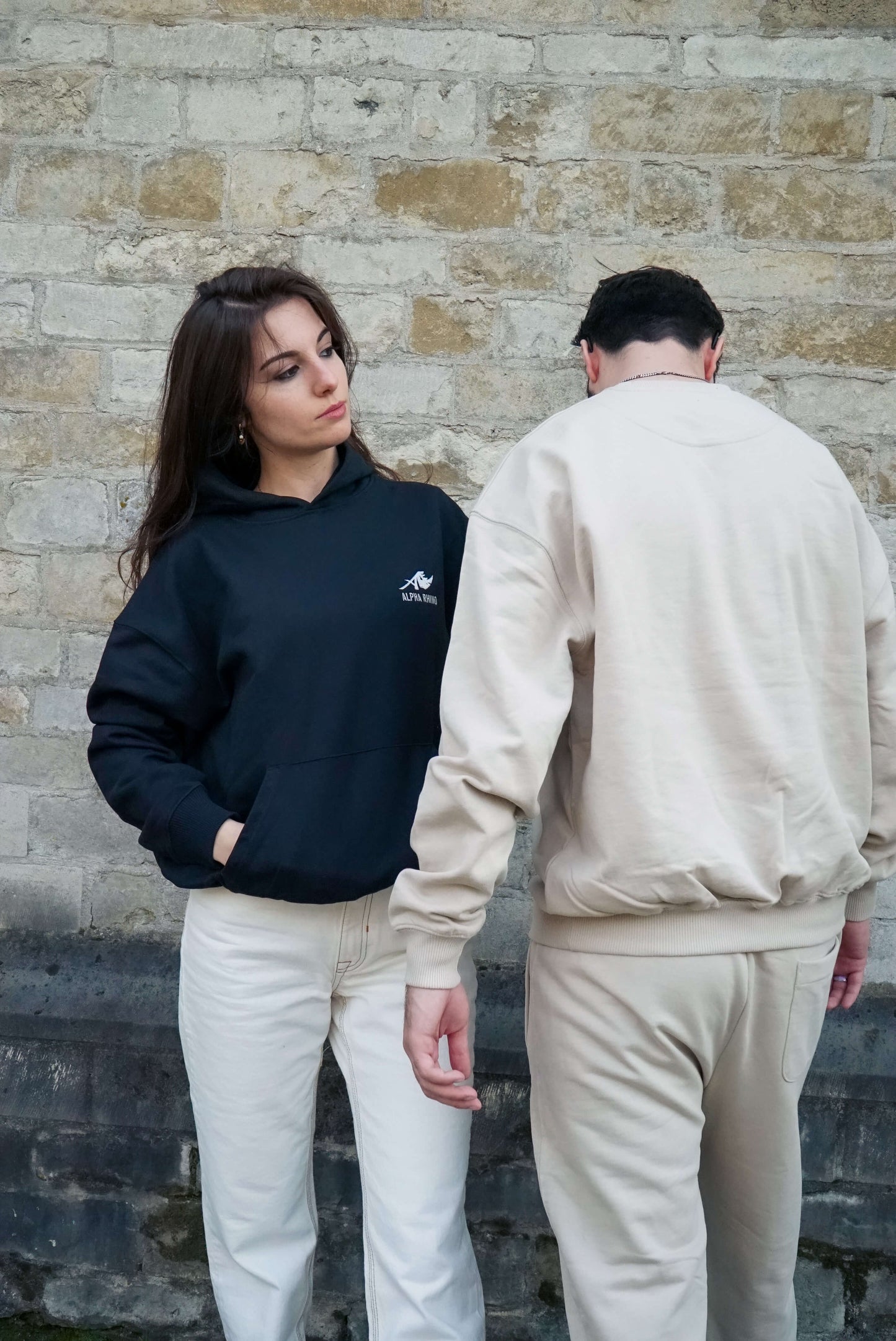 Oversized Black Hoodie with Signature Embroidery