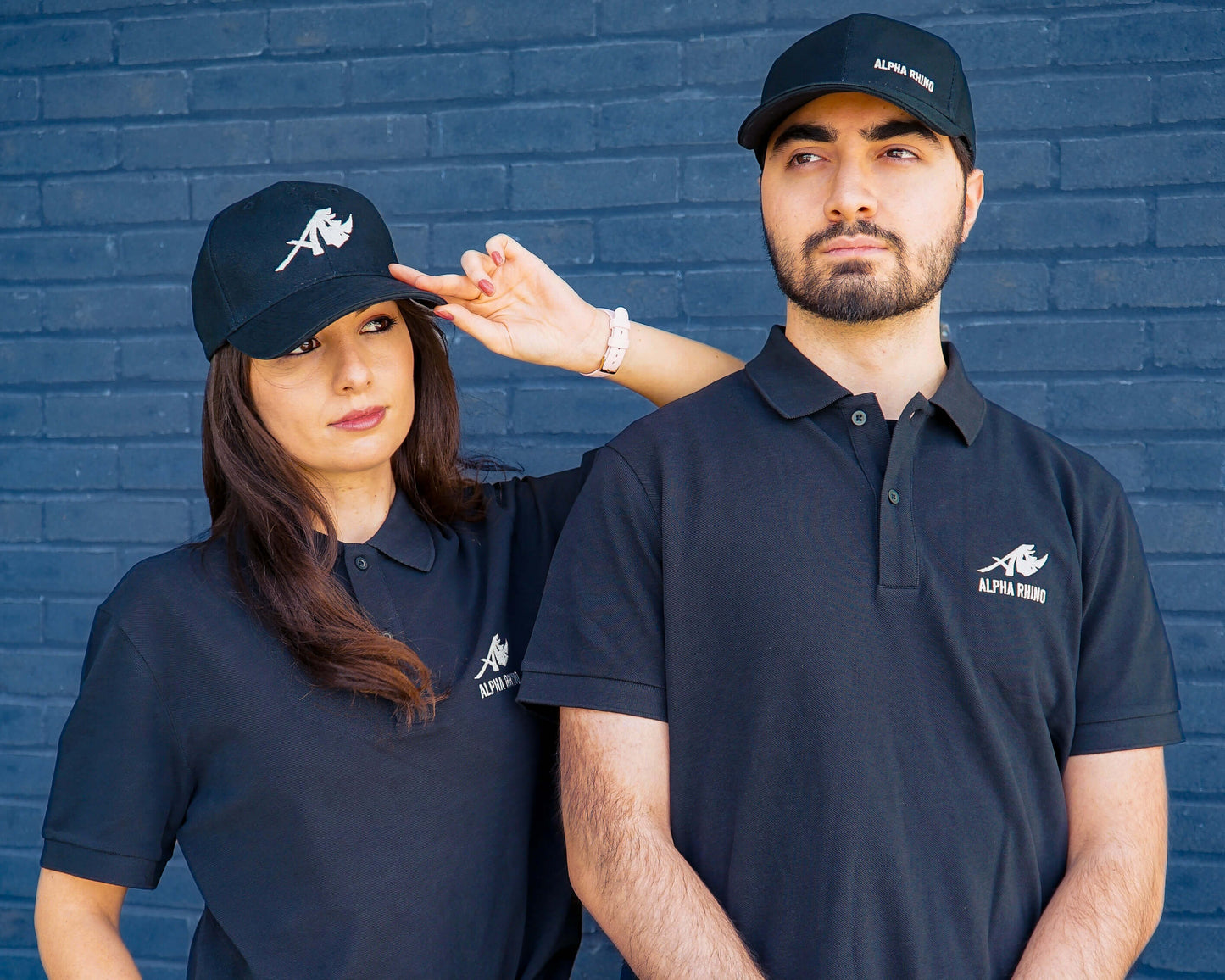 Black Polo with Signature Embroidery