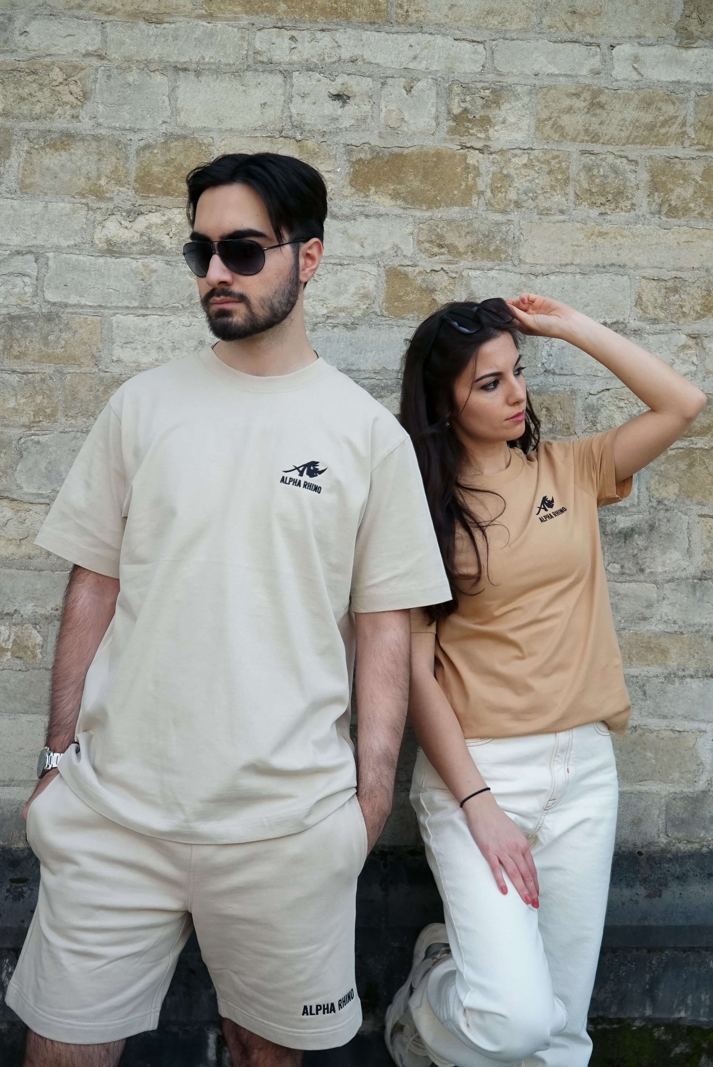 Latte T-Shirt with Signature Embroidery