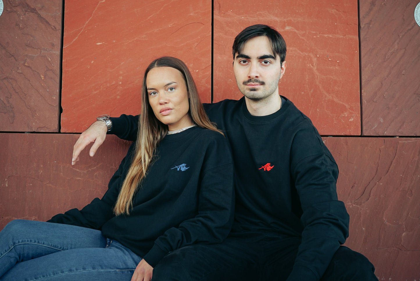 Oversized Black Sweater with Lion Print