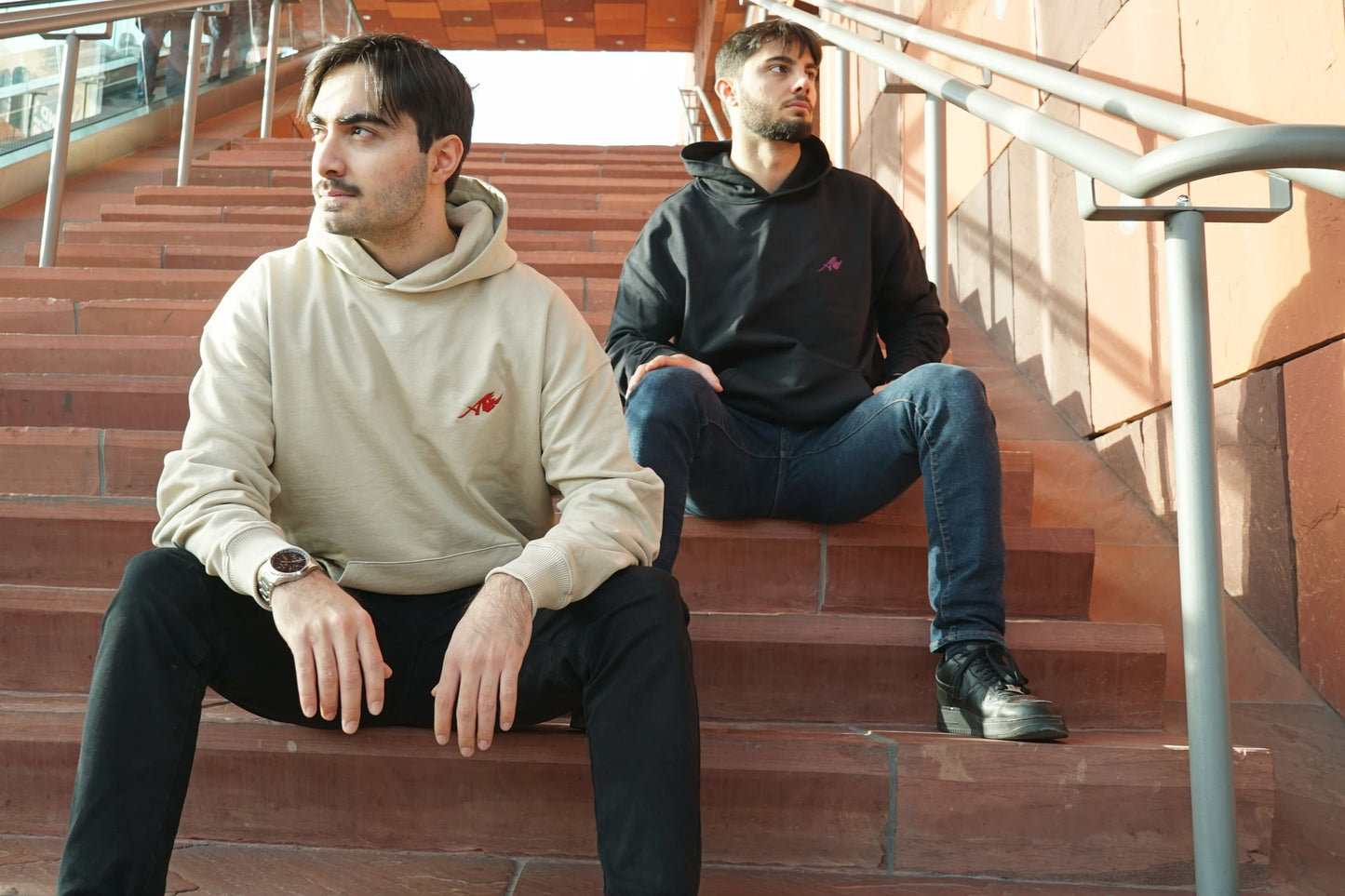 Oversized Black Hoodie with Lion Print – Alpha Rhino