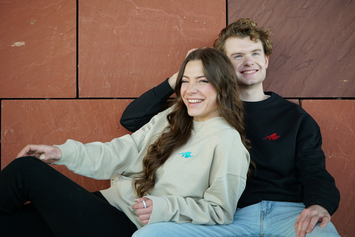 Oversized Black Sweater with Buffalo Print