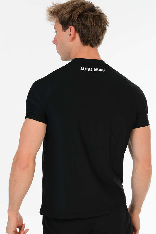 Black Performance T-Shirt – White Signature