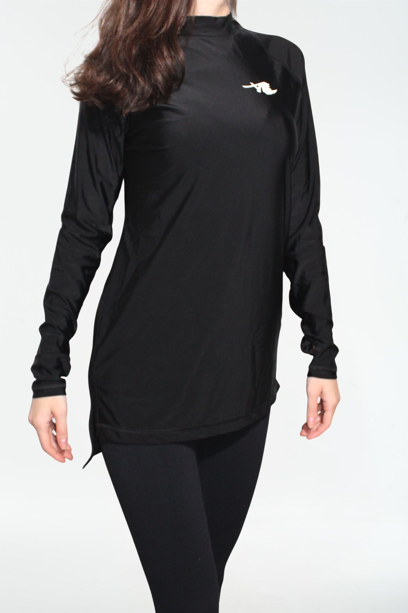 Modest Long Sleeve Sports Shirt– White Signature