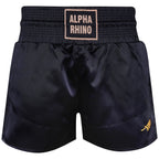 Black Muay Thai Shorts – Gold Signature