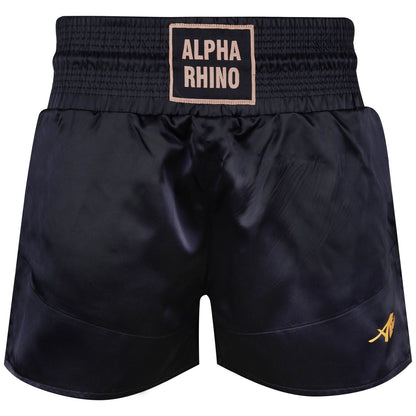 Zwarte Muay Thai Short – Gouden Signature