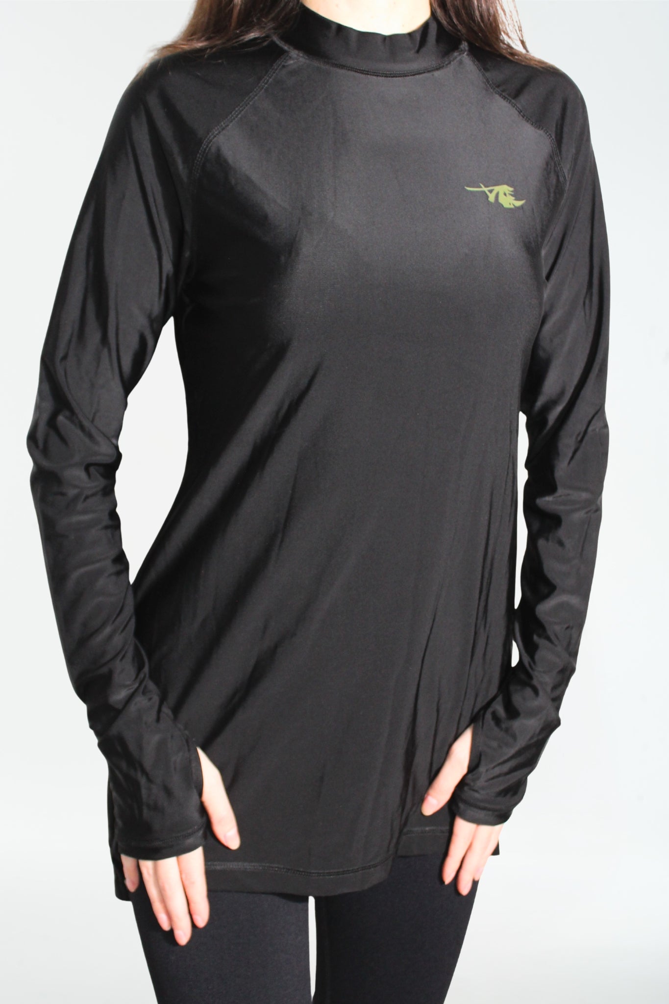 Modest Long Sleeve Sports Shirt – Green Signature