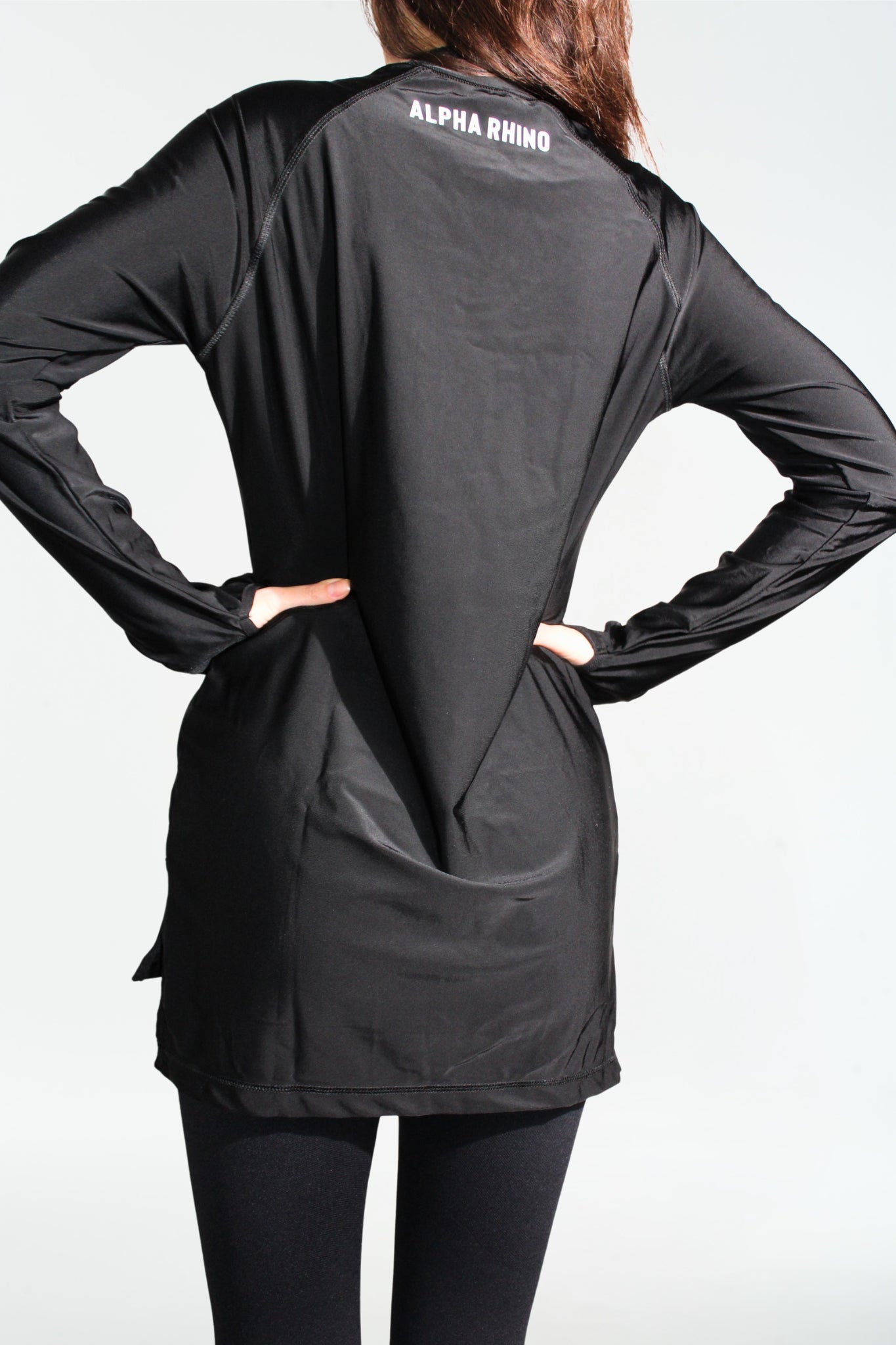 Modest Long Sleeve Sports Shirt– White Signature