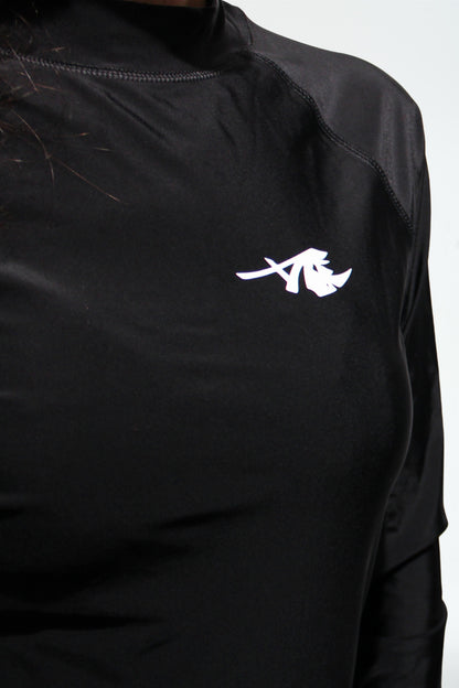 Bescheiden sportshirt met lange mouwen – Wit Signature