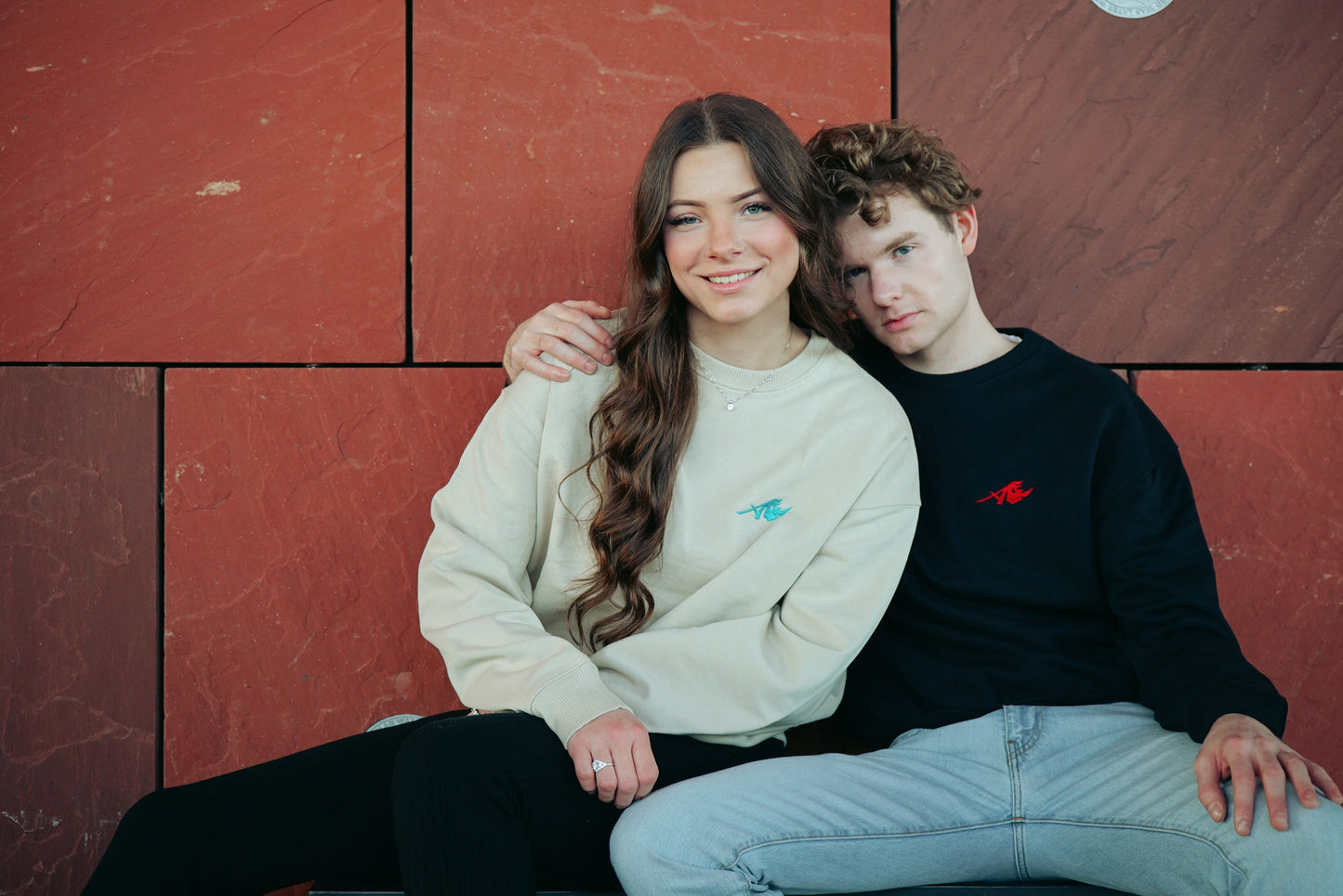 Oversized Beige Sweater with Leopard Print
