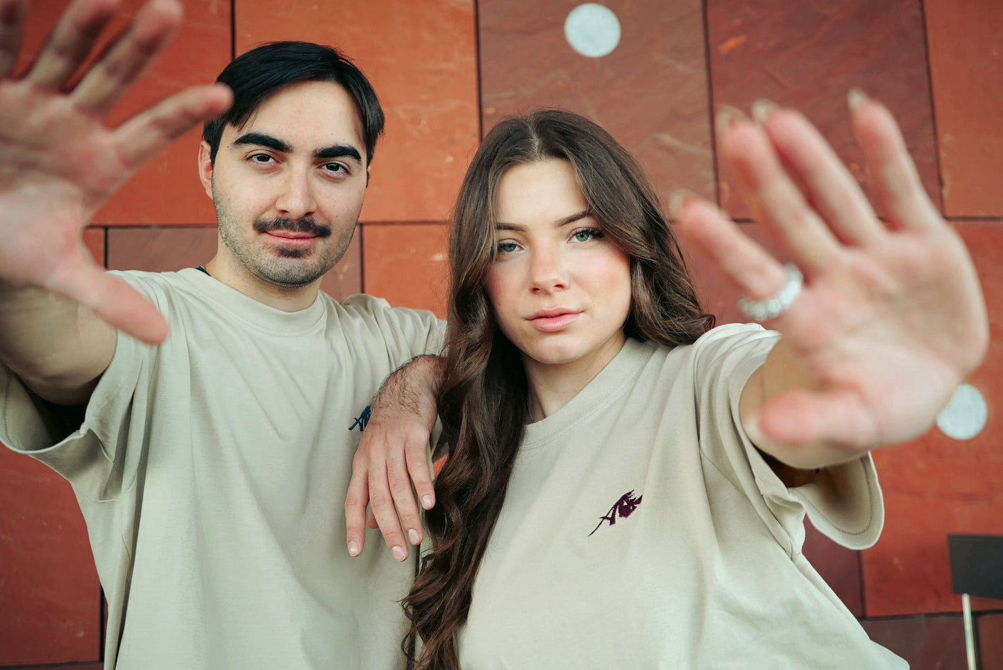 Beige Oversized Buffalo T-Shirt