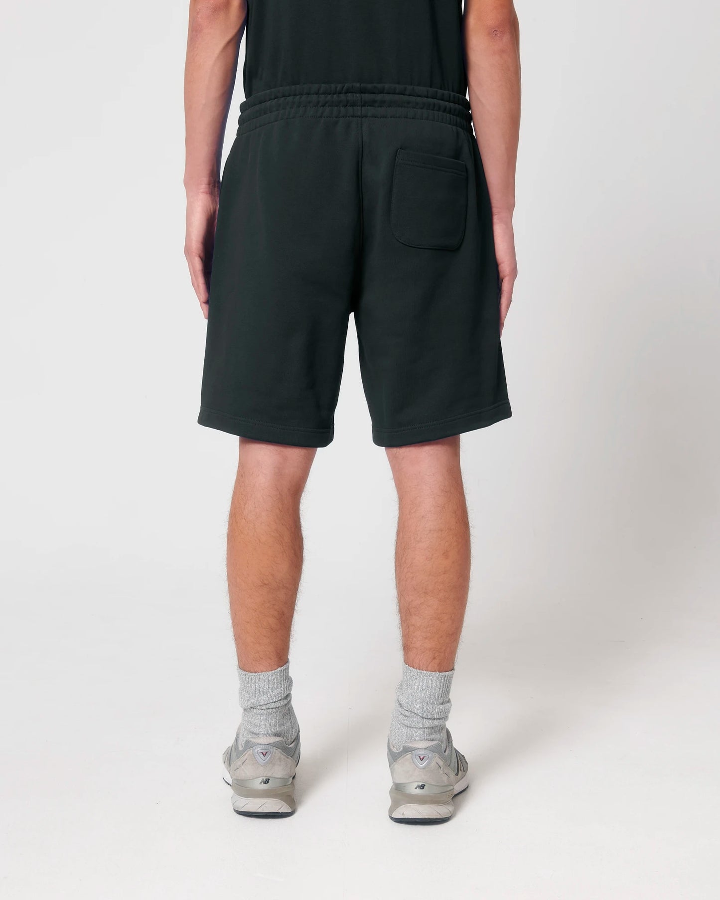 Black Jogger Shorts with Signature Embroidery