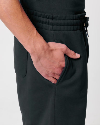 Zwarte joggingbroek met kenmerkende borduursels 
