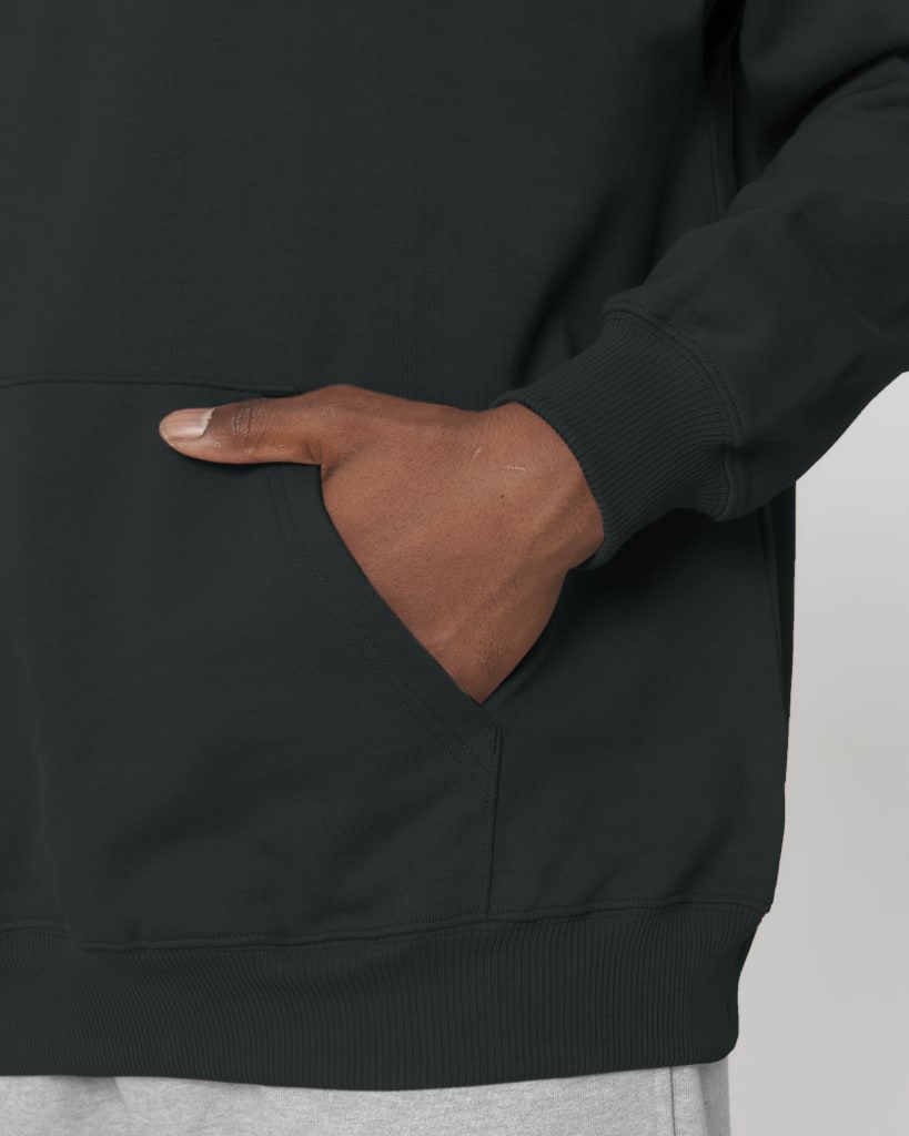 Oversized Black Hoodie with Lion Print – Alpha Rhino