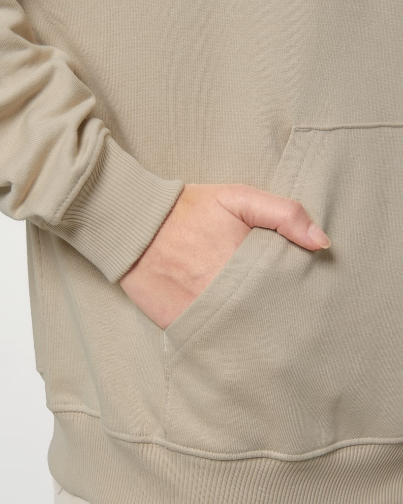 Oversized Beige Hoodie with Elephant Print