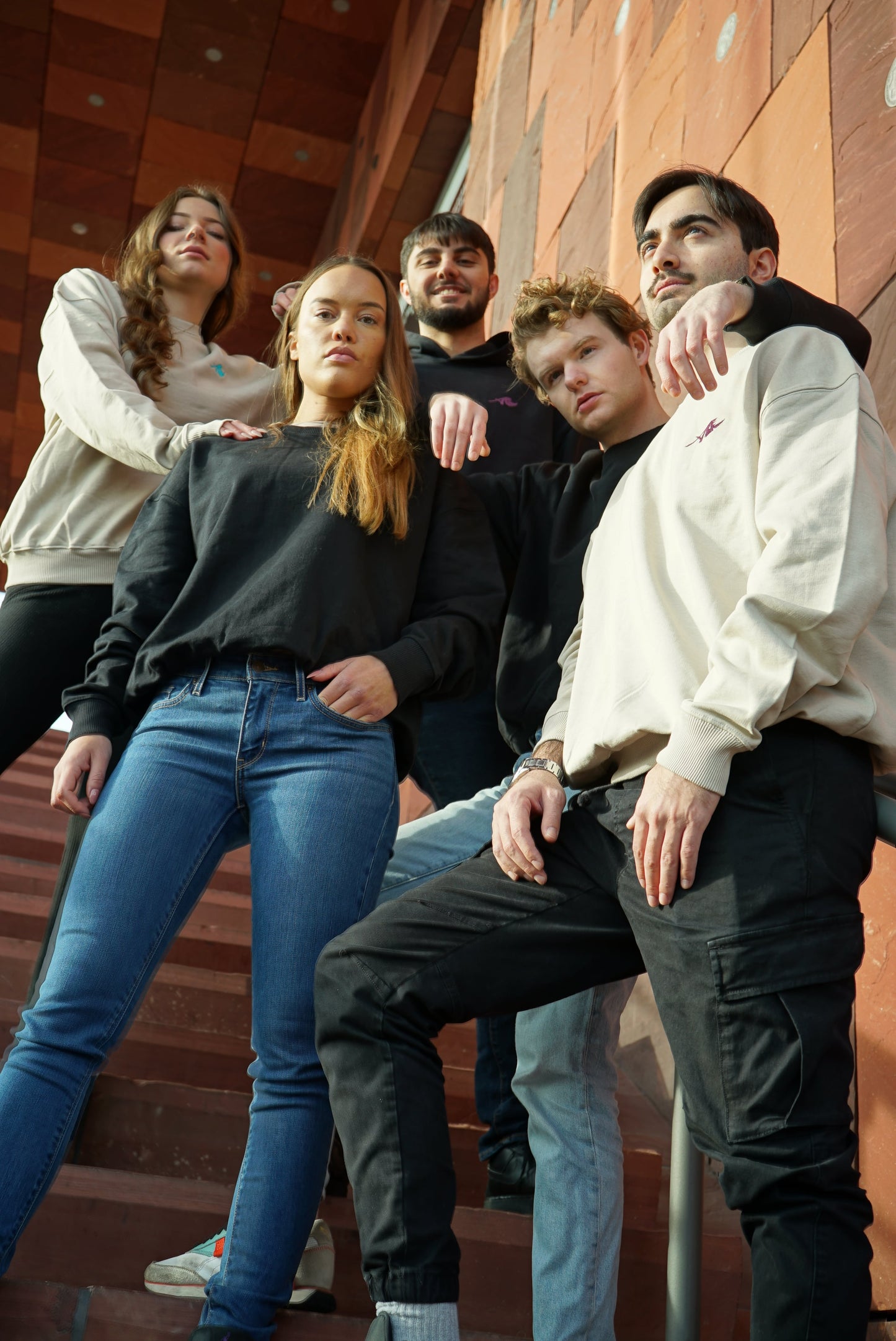 Oversized Black Sweater with Buffalo Print