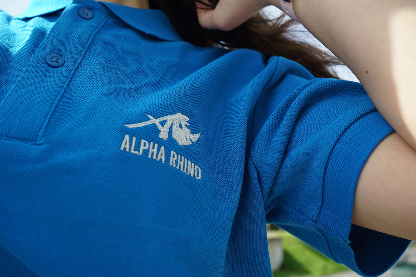 Royal Blue Polo with Signature Embroidery