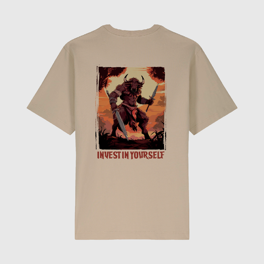 Beige Oversized Buffalo T-Shirt