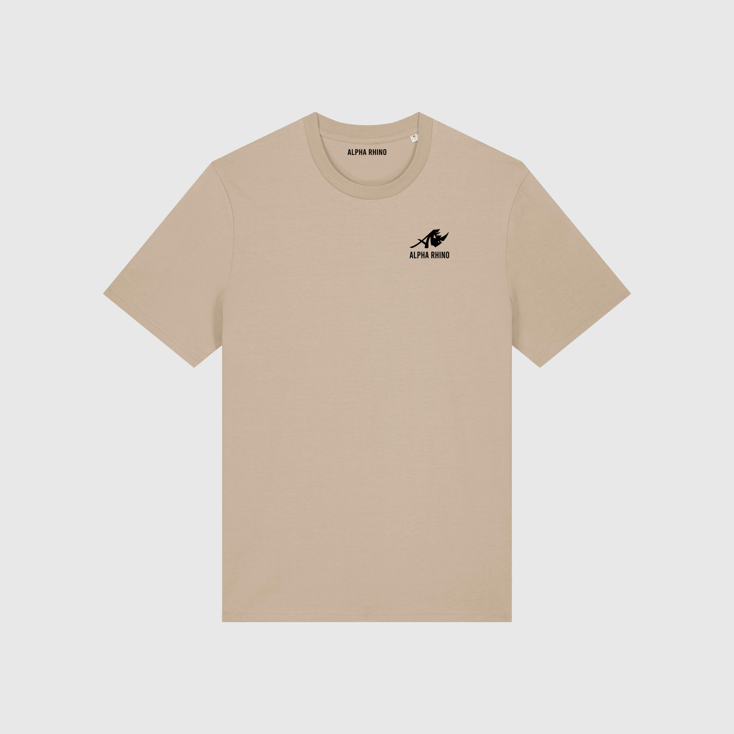 Beige T-Shirt with Signature Embroidery