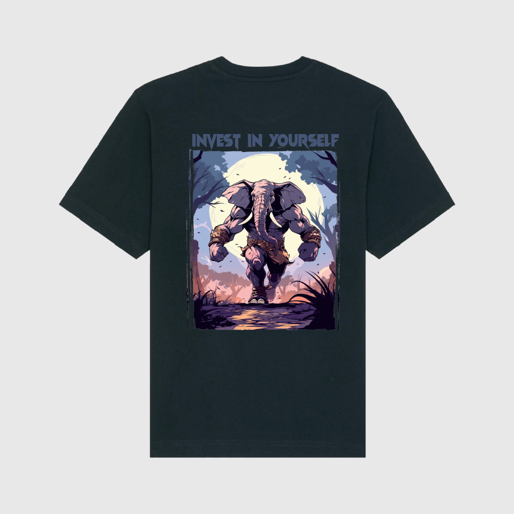 Black Oversized Elephant T-Shirt