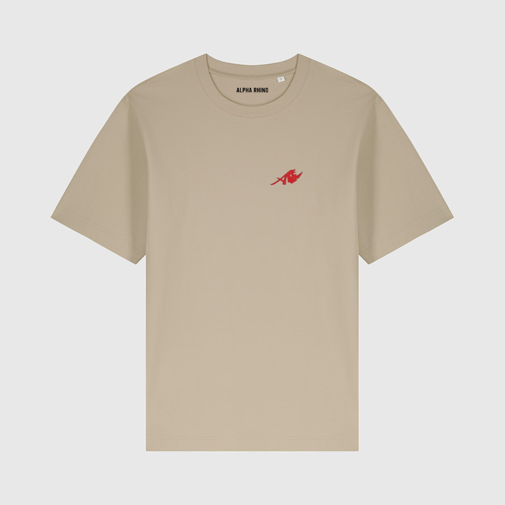 Beige Oversized Lion T-Shirt – Alpha Rhino