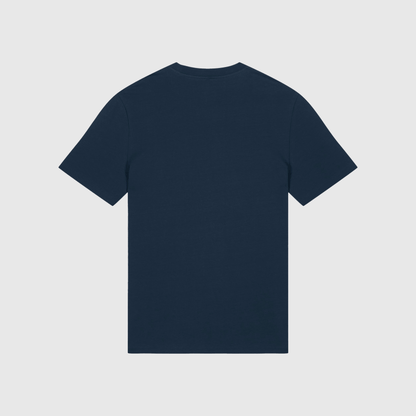 Marineblauw T-shirt met kenmerkende borduursels