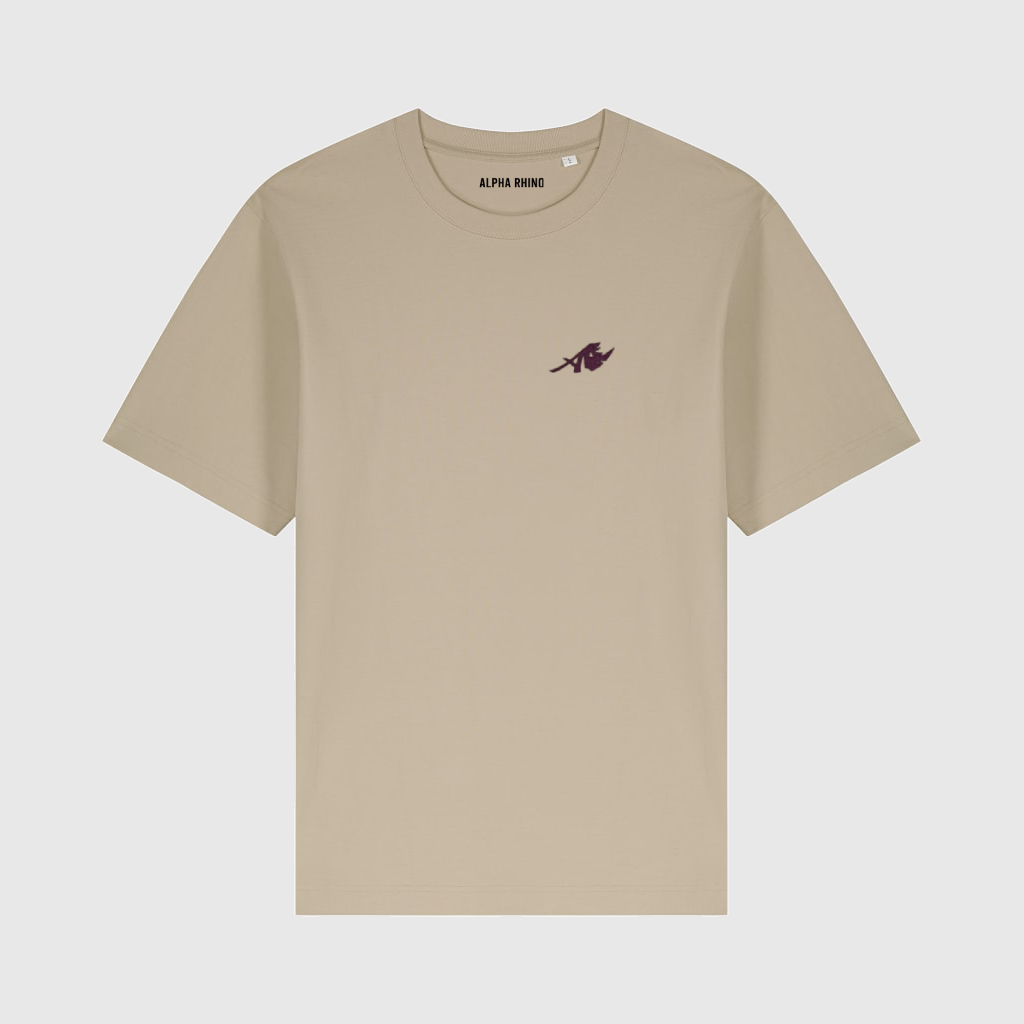 Beige Oversized Rhino T-Shirt