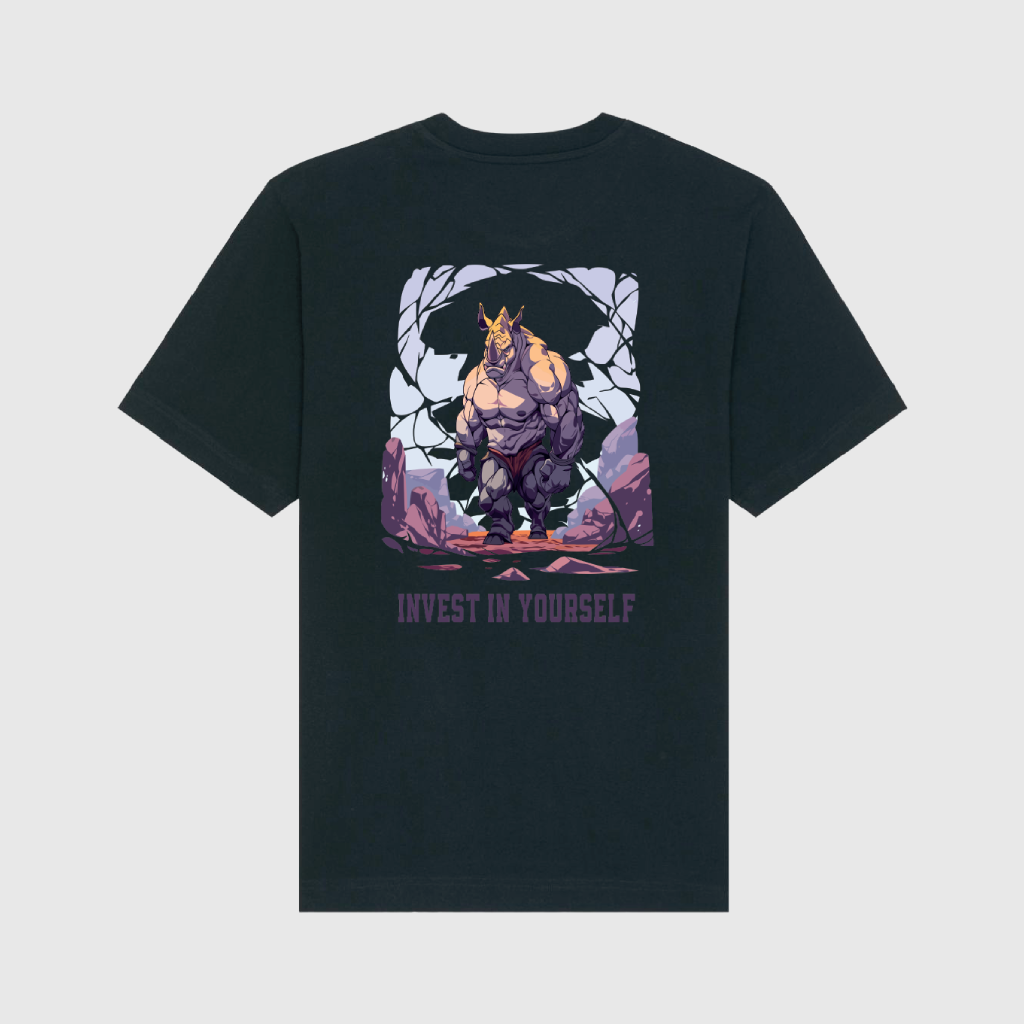 Black Oversized Rhino T-Shirt