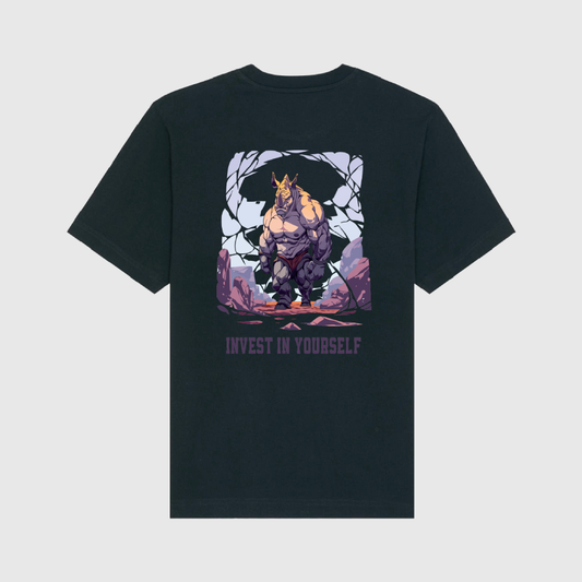 Black Oversized Rhino T-Shirt