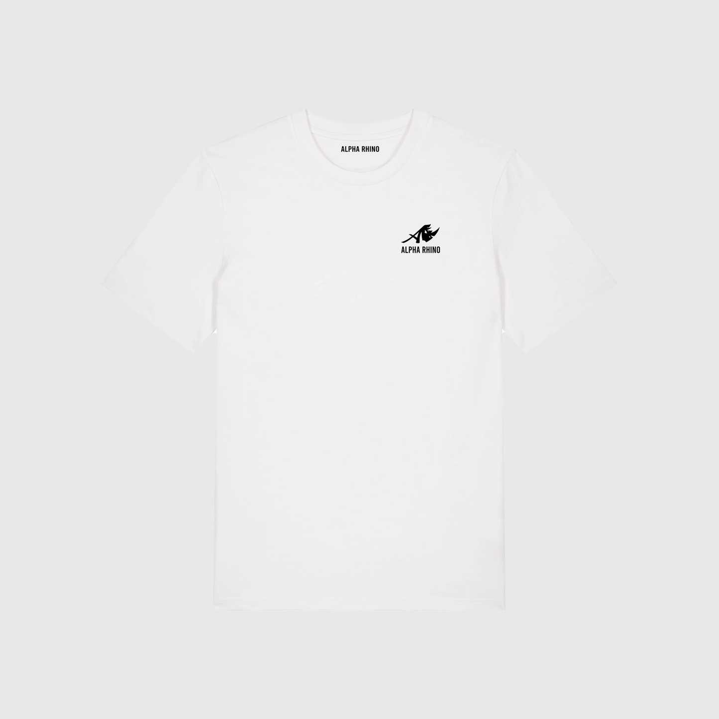 White T-Shirt with Signature Embroidery