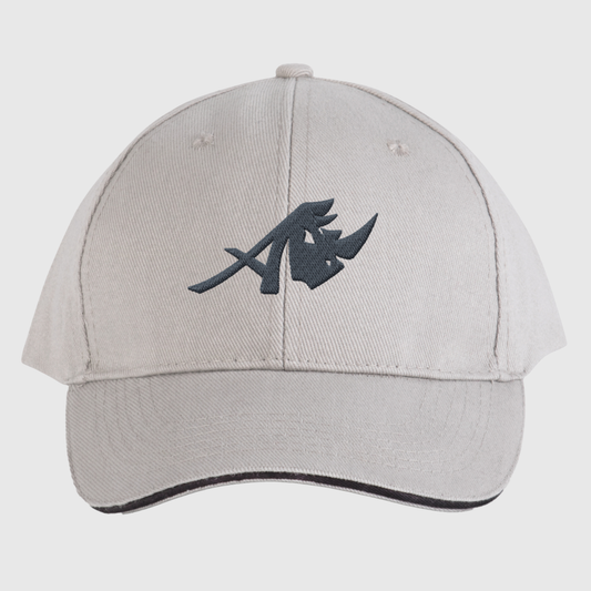 Light Grey 6-Panel Embroidered Cap with Icon