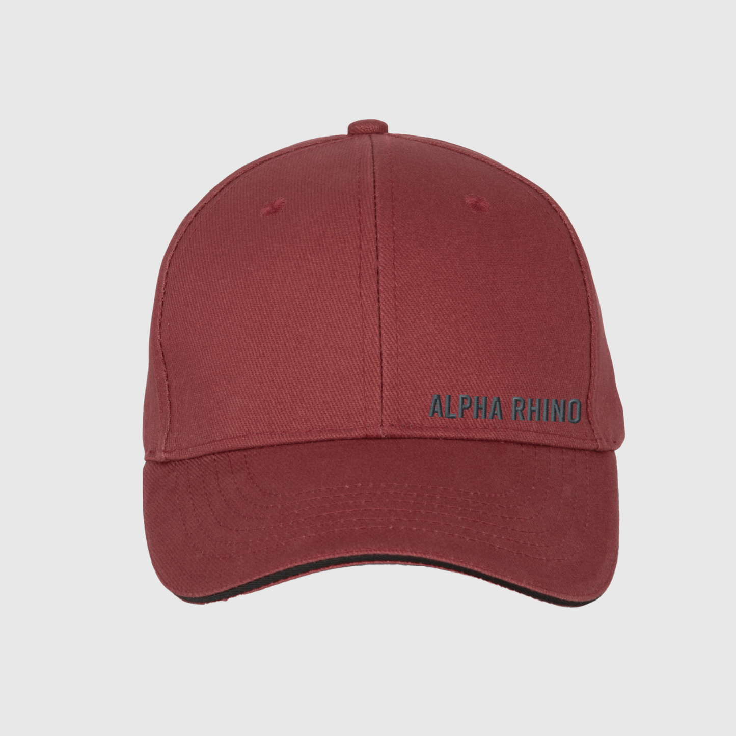 Red Safran 6-Panel Embroidered Cap with Text