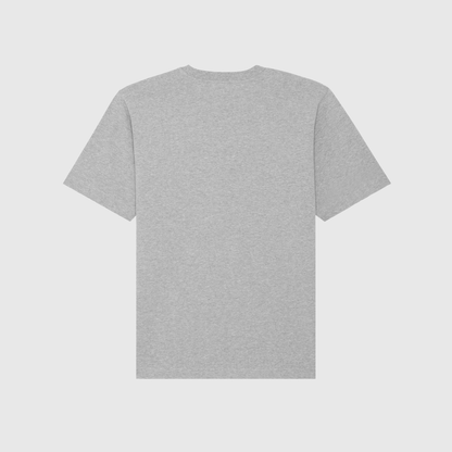 Heather Grey Oversized T-shirt met kenmerkende borduursels