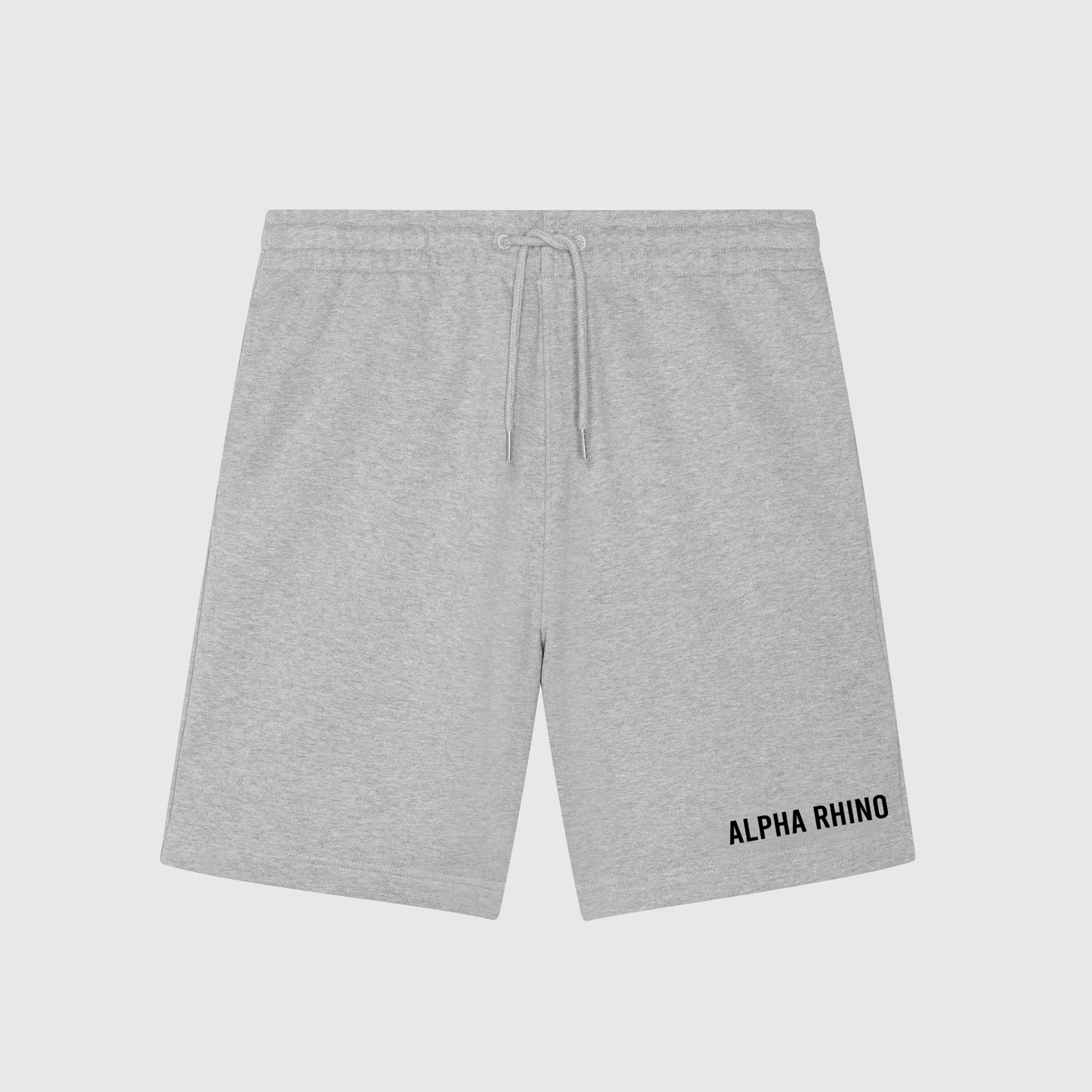 Heather Grey Jogger Shorts with Signature Embroidery