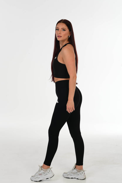 Black Legging with White Signature Detail