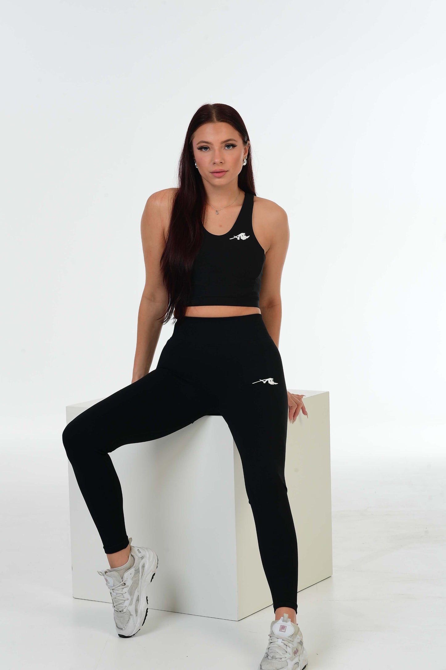Black Legging with White Signature Detail