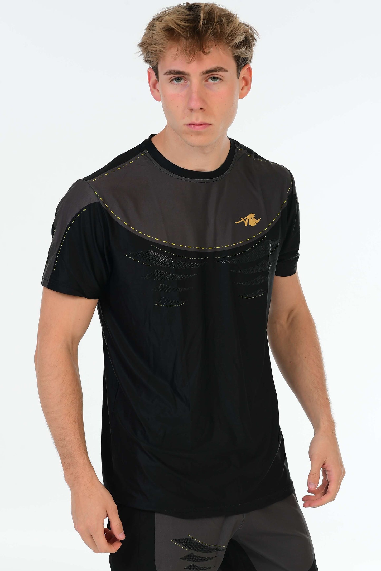 Black Performance T-Shirt – Gold Signature