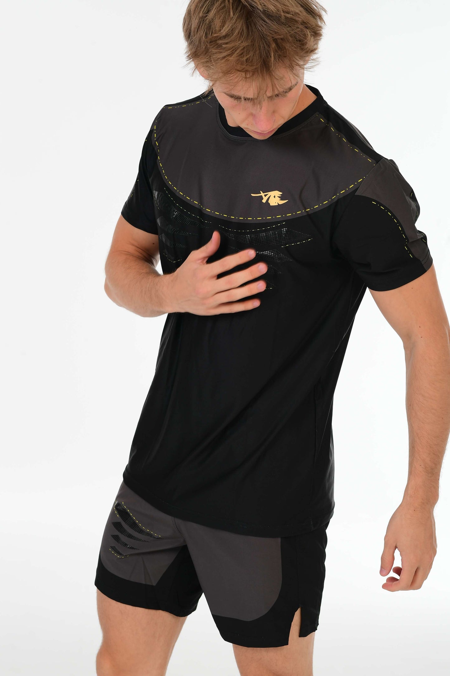 Black Performance T-Shirt – Gold Signature