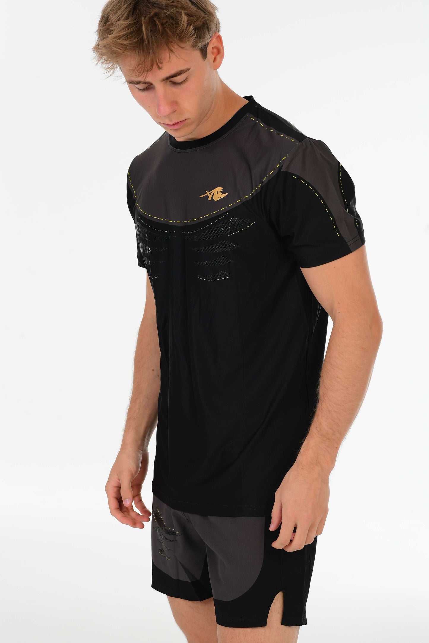 Black Performance T-Shirt – Gold Signature
