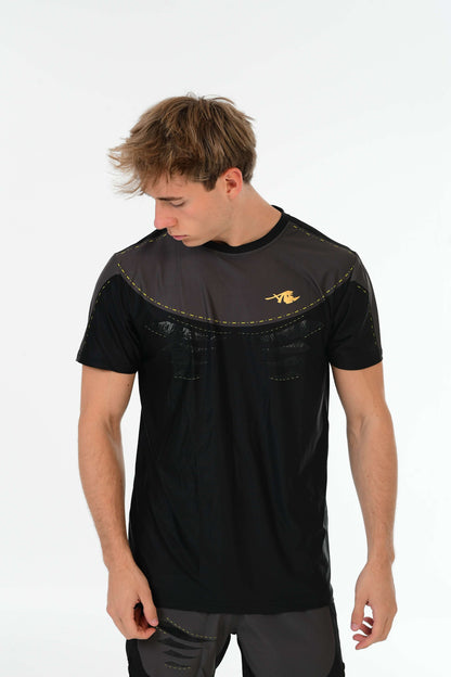 Zwart Performance T-shirt – Gouden Signature