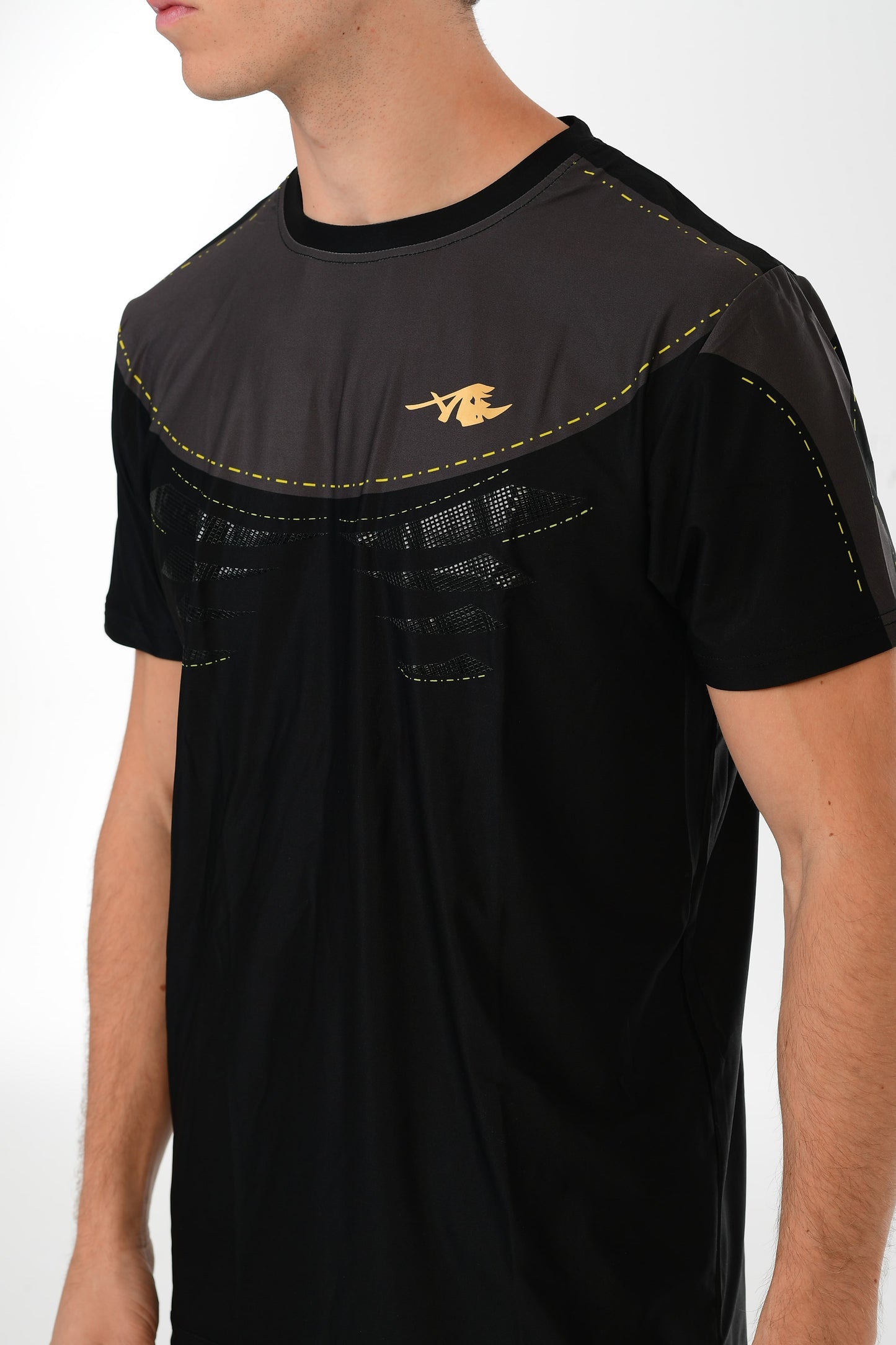 Black Performance T-Shirt – Gold Signature