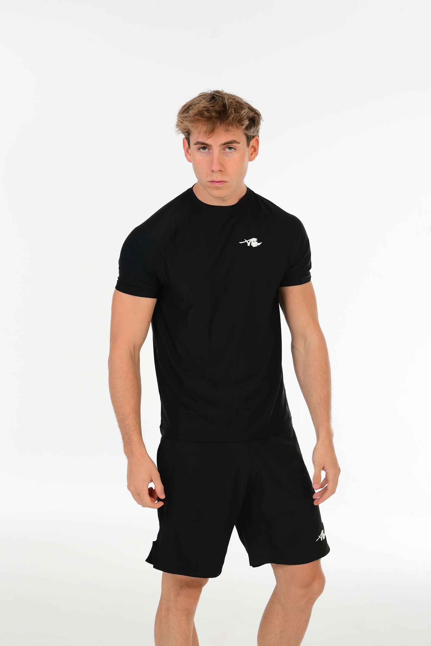 Black Fighting Short – Performance Combat Shorts White Signature