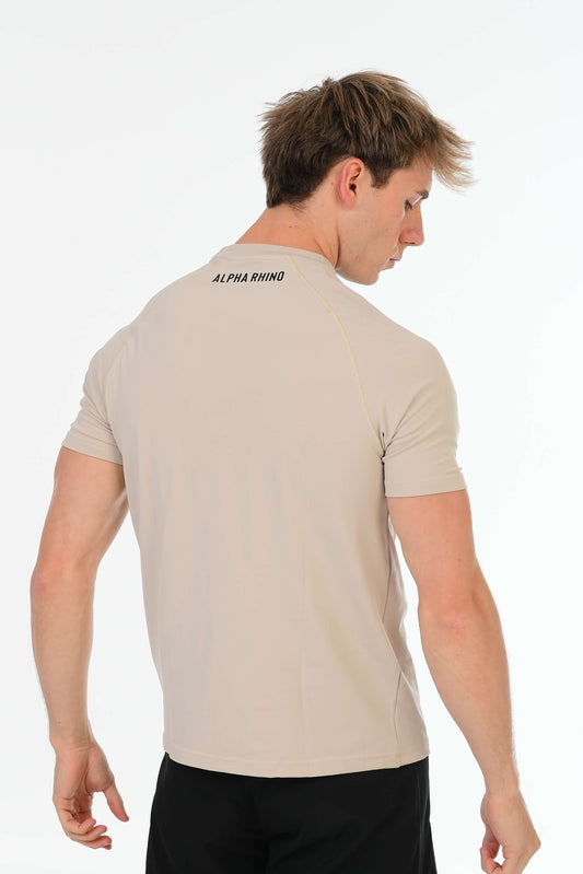 Beige Performance T-Shirt – Alpha Rhino