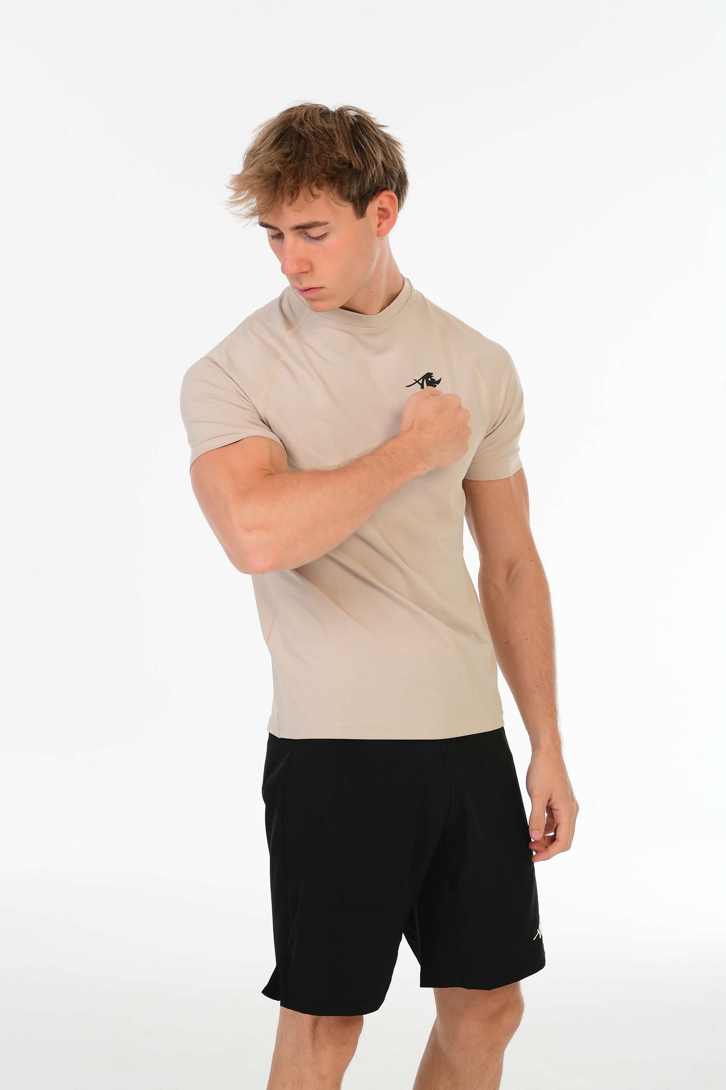 Beige Performance T-Shirt – Alpha Rhino