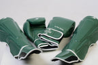 Green Boxing Gloves with White Signature Detail