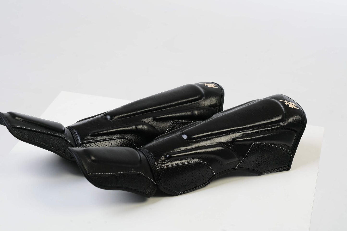 Black Shin Guard with Beige Signature Detail