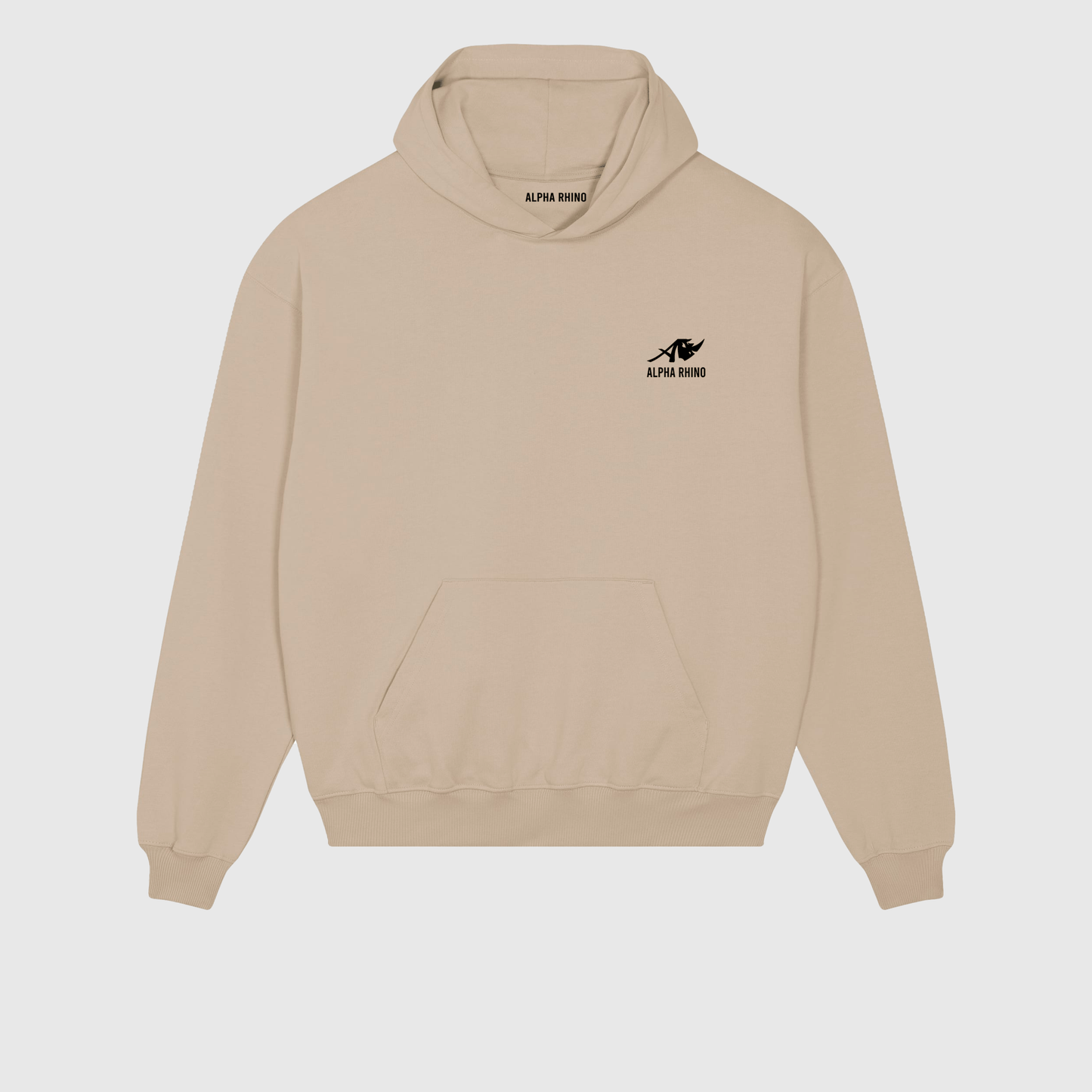 Oversized Beige Hoodie with Signature Embroidery