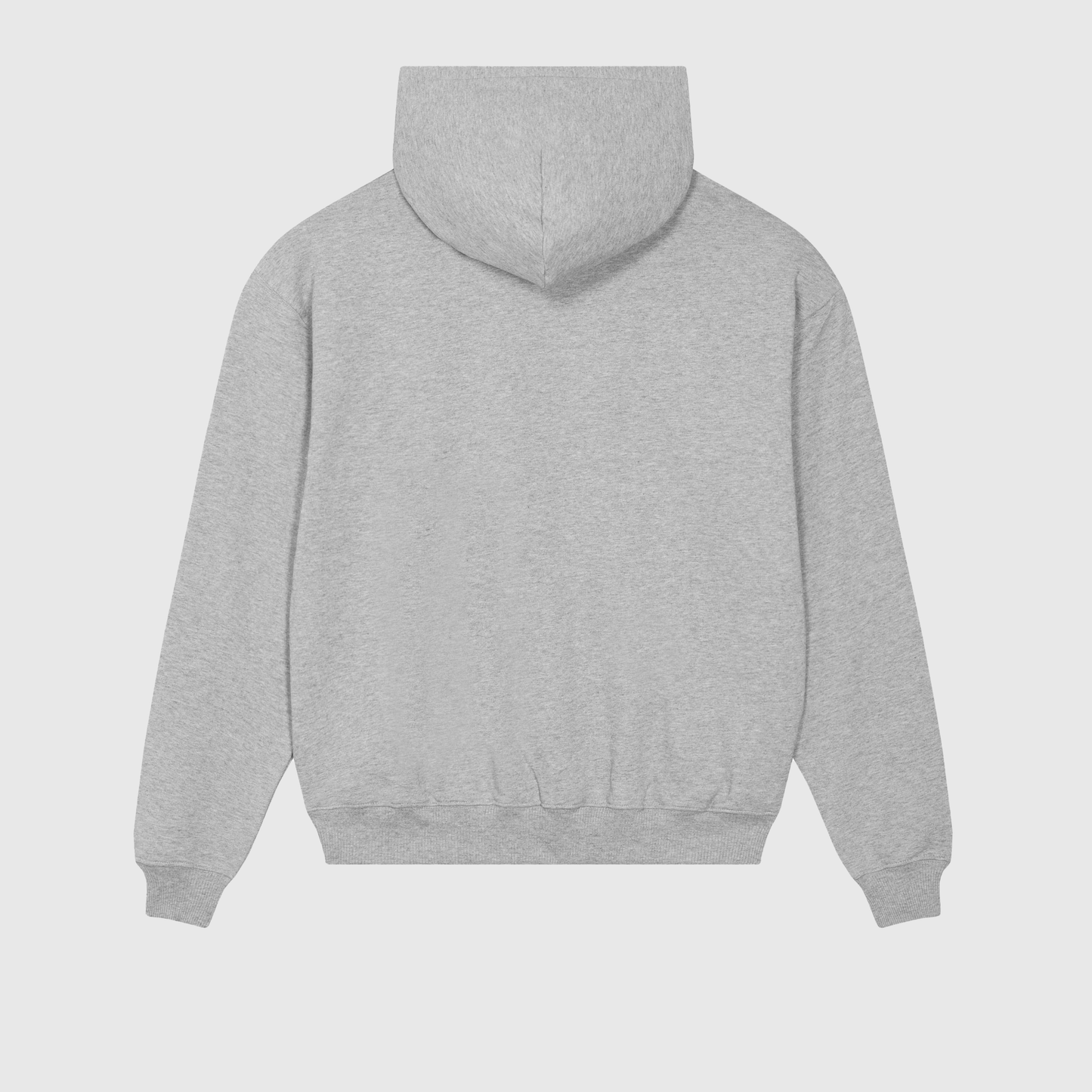 Oversized Heather Grey Hoodie with Signature Embroidery