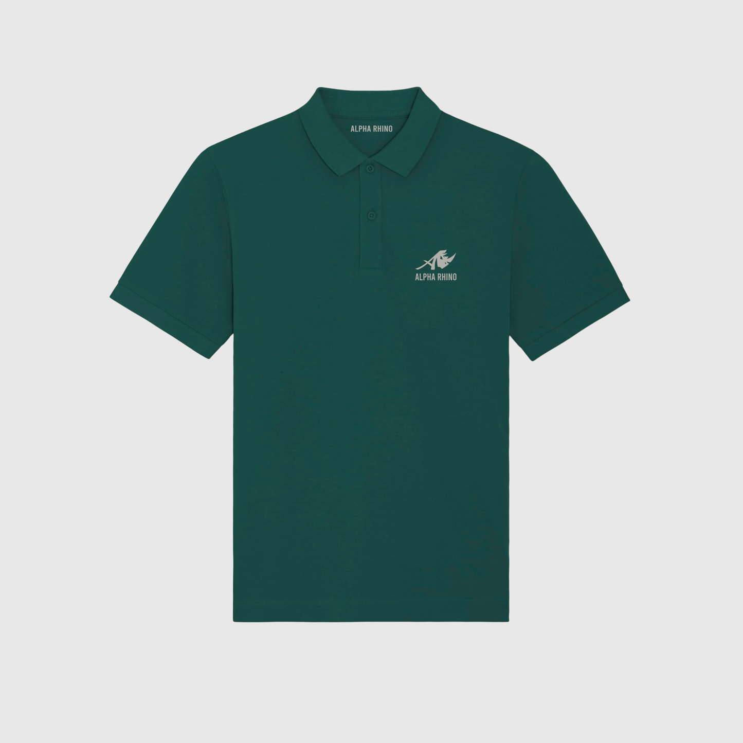 Glazed Green Polo with Signature Embroidery