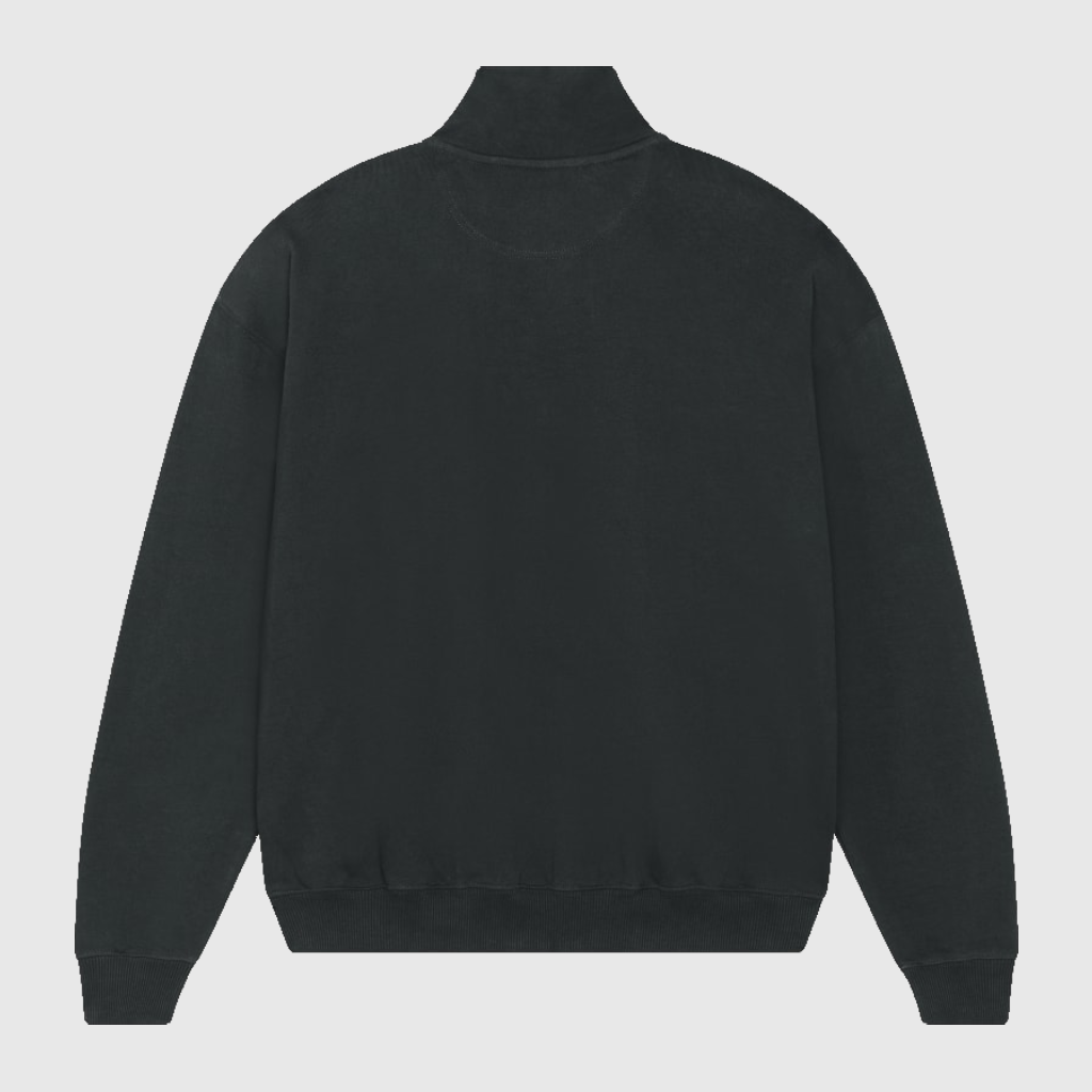 Black Quarter Zip Sweater
